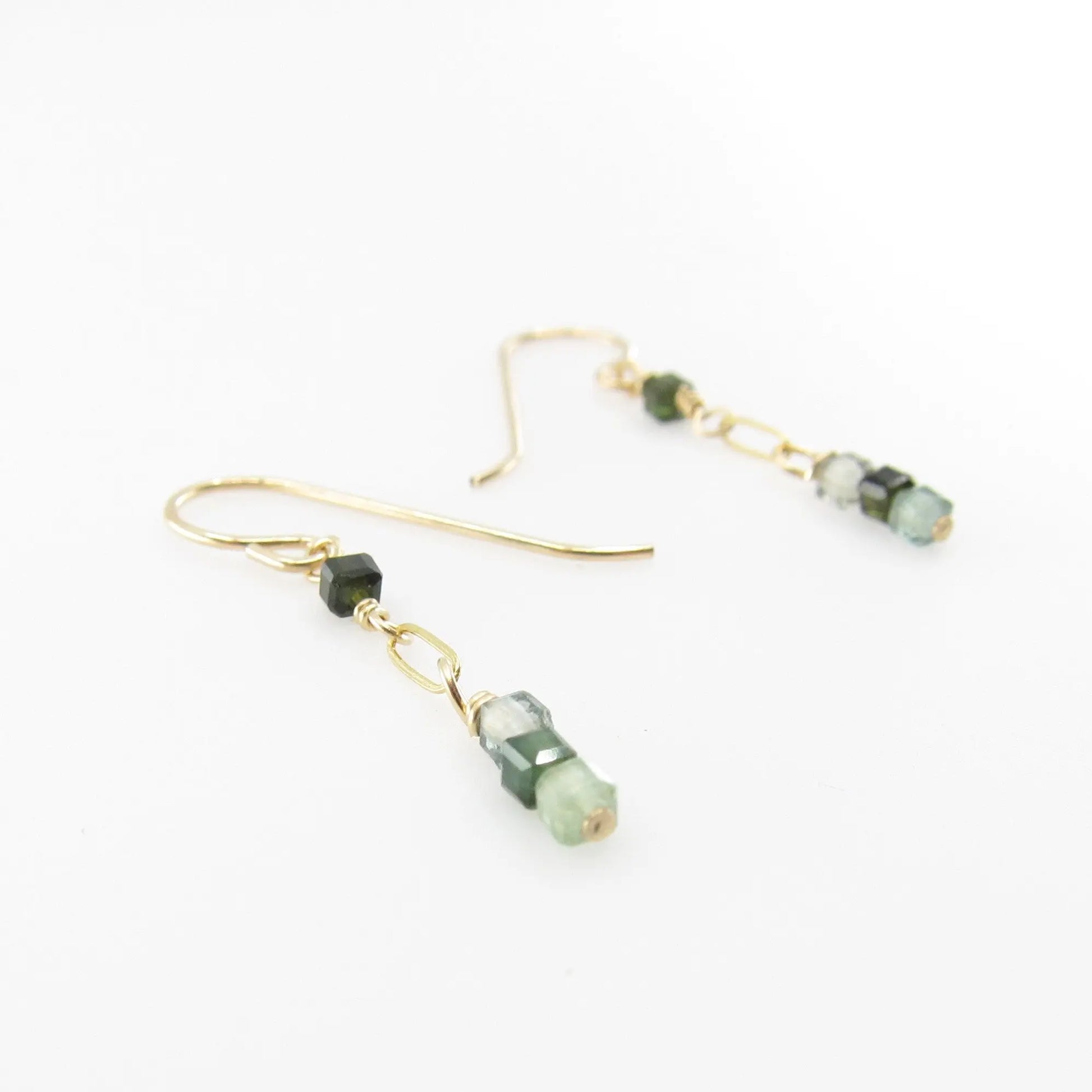 Green Tourmaline Stack Earrings J.Mills Studio