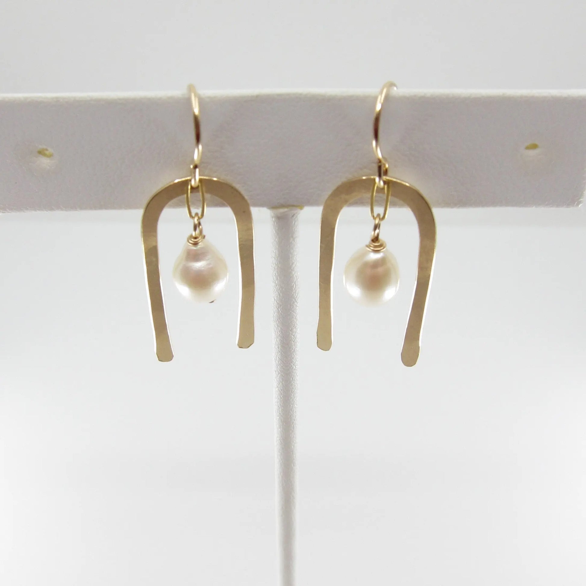 Small Arch Earring with Baby Baroque Pearl J.Mills Studio