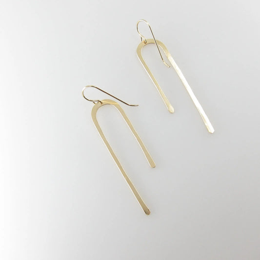 Forged Asymmetrical Arch Earrings J.Mills Studio