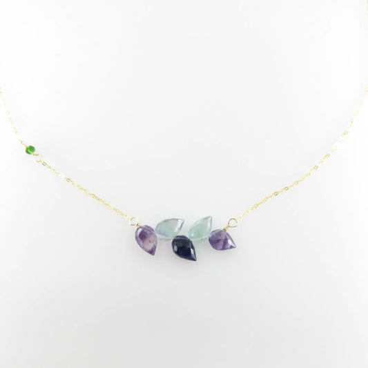 Small Rainbow Flourite Cluster Necklace J.Mills Studio