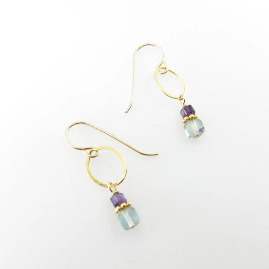 Rainbow Flourite Earrings J. Mills Studio