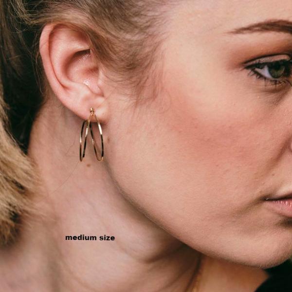 Gold Plated Hoop Earrings – OUZEL