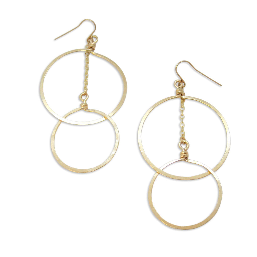 Double Circle Statement Earrings