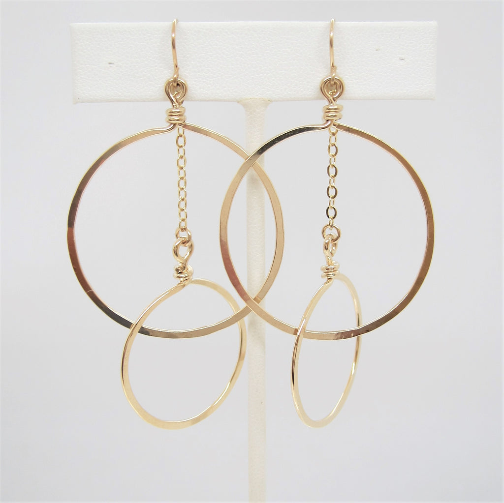 Double Circle Statement Earrings