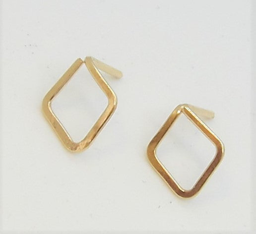Forged Tiny Diamond Stud Earrings
