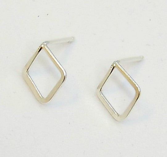 Forged Tiny Diamond Stud Earrings