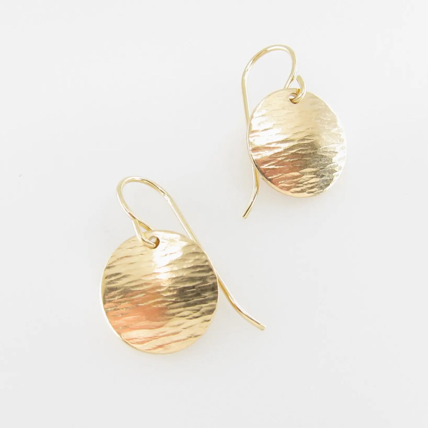 Hammer Textured Round Disc Earrings J.Mills Studio