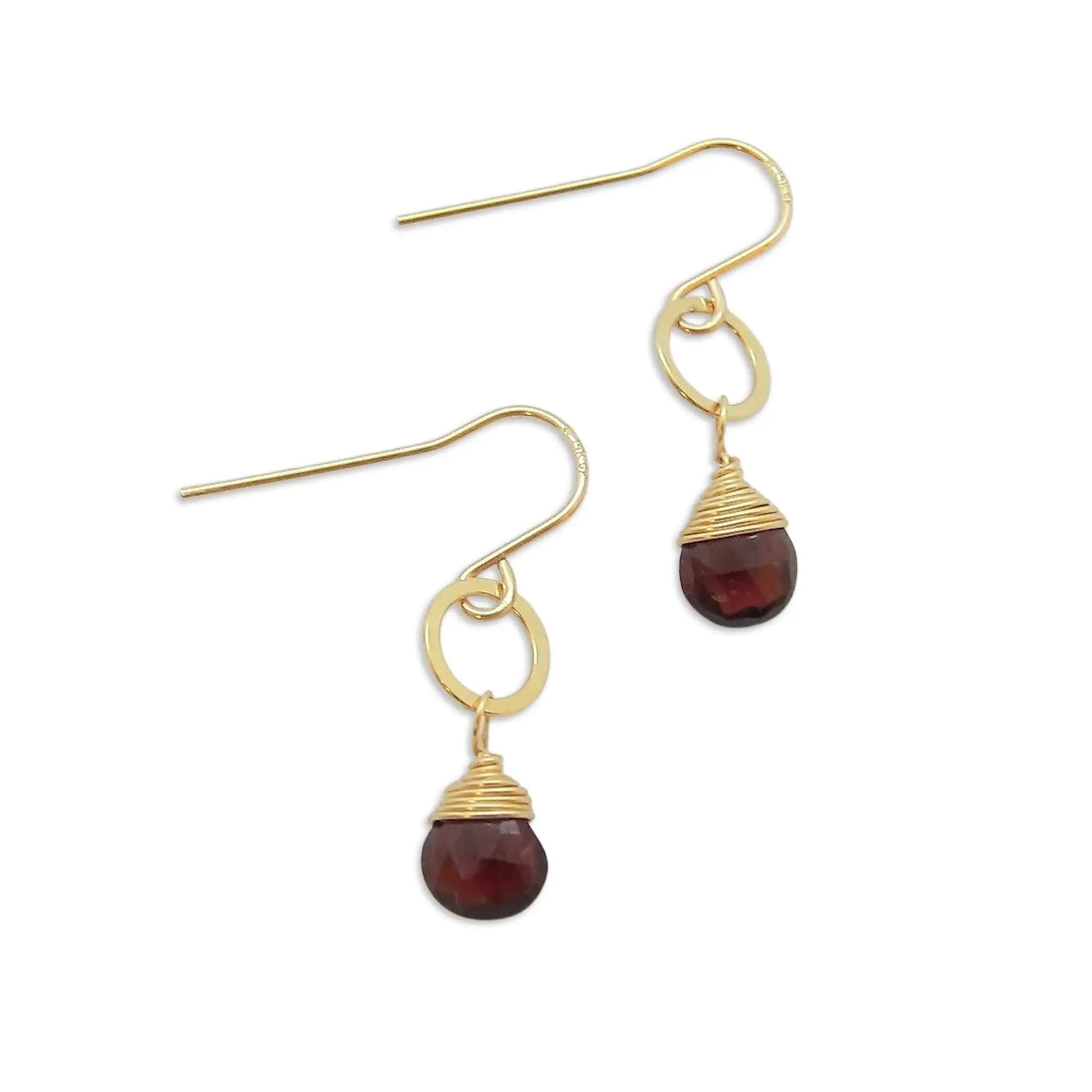 Garnet Drop Earrings