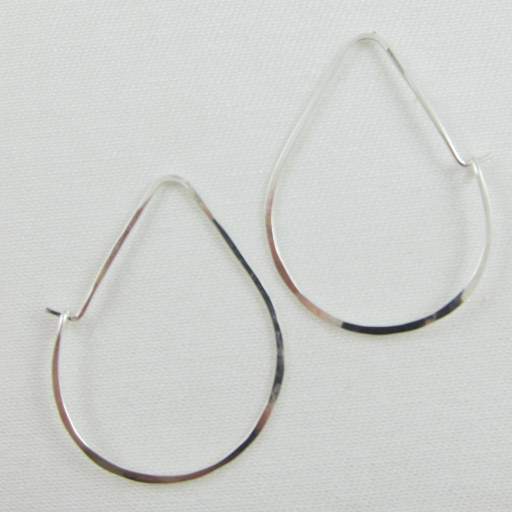 Forged Sterling Silver Avocado Earrings