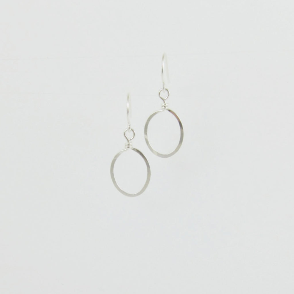 sterling silvers oval earrings 