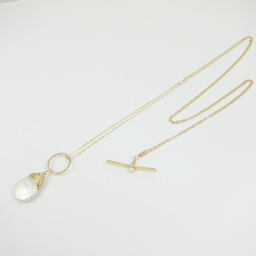 Keishi Pearl and Toggle Necklace