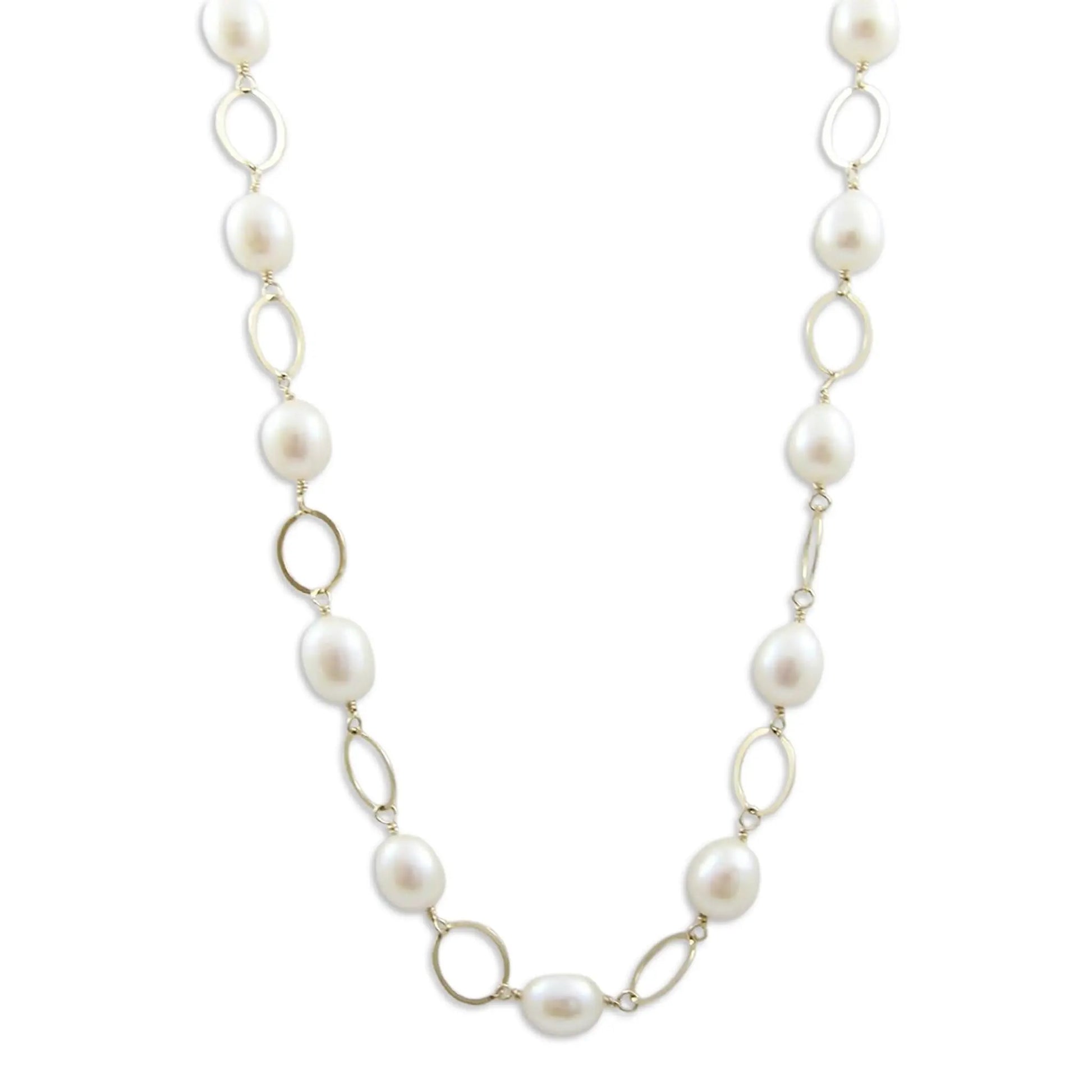 Large Rice Pearl Necklace
