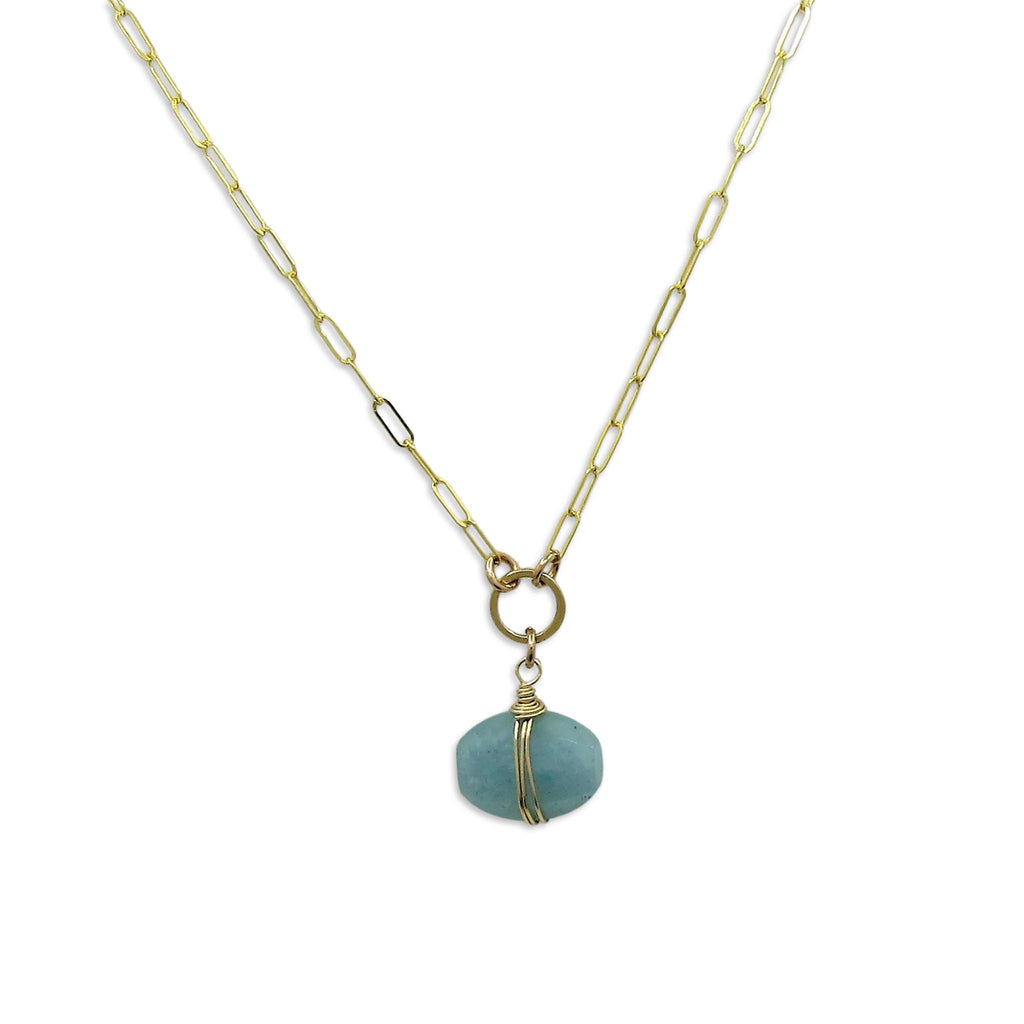 Milky Aquamarine Gemstone Necklace