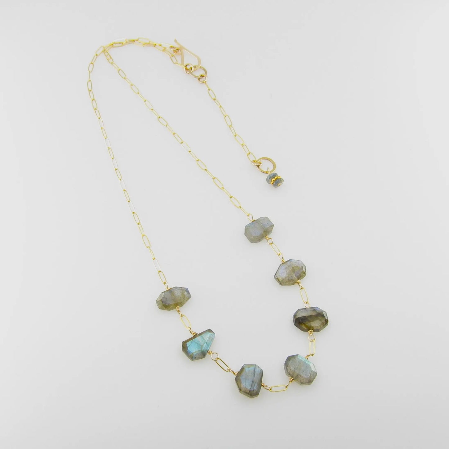 7 Drop Faceted Labradorite Necklace J.Mills Studio