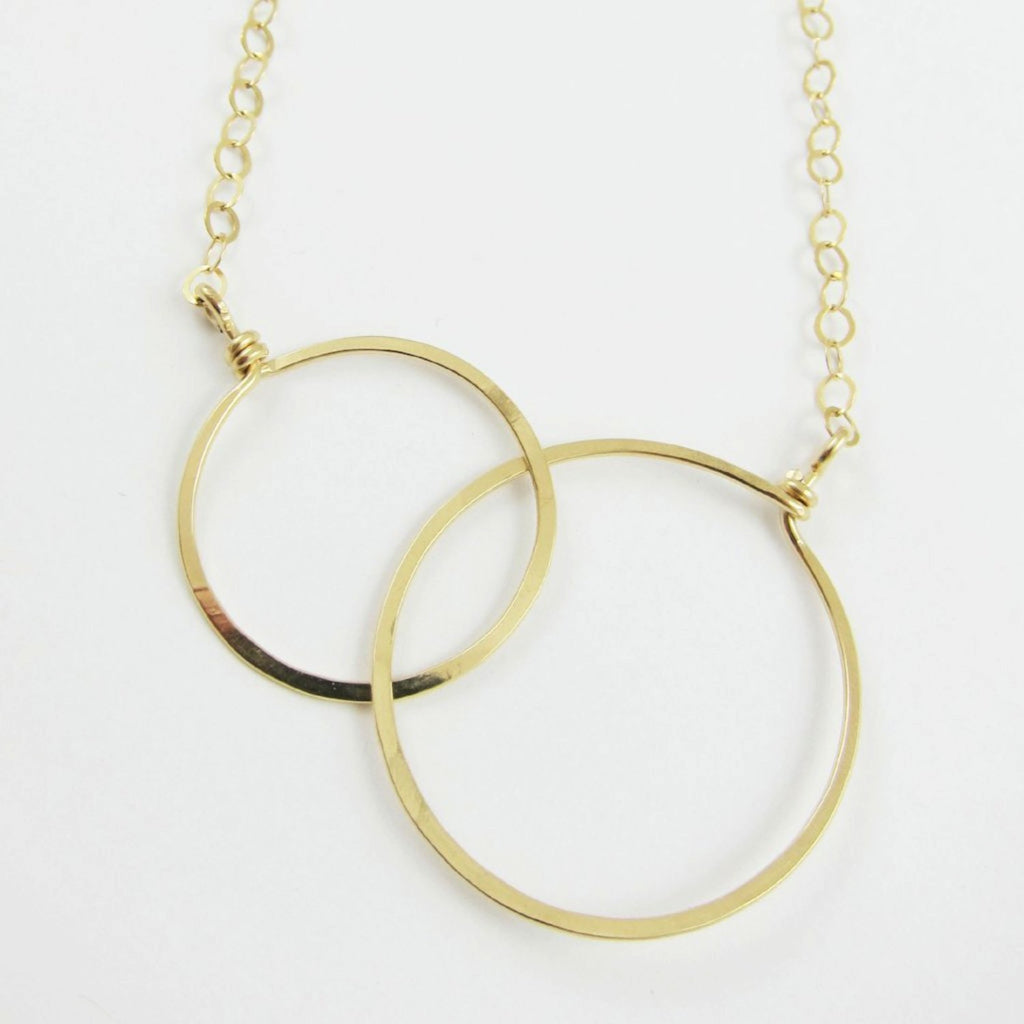 Double Circle Necklace Large 