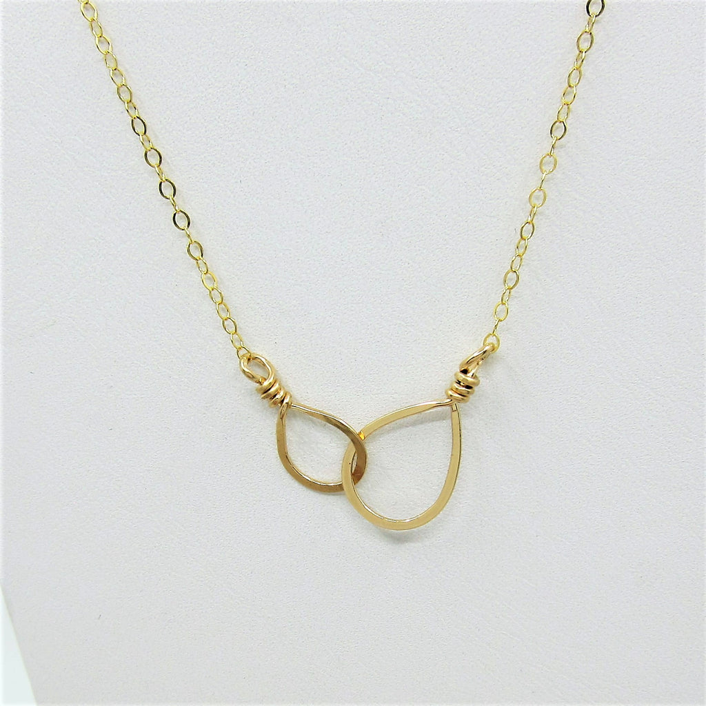 Forged Double Teardrop Necklace