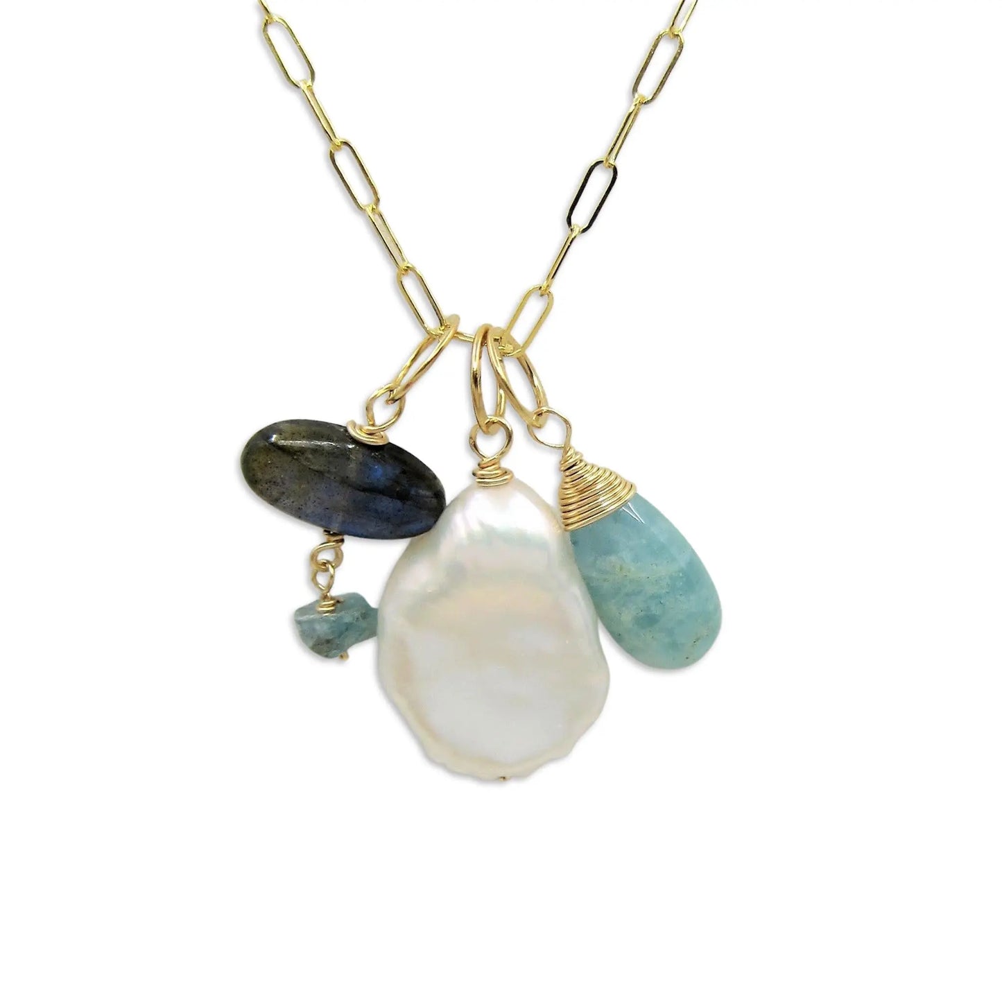 New Gemstone Charm Necklace