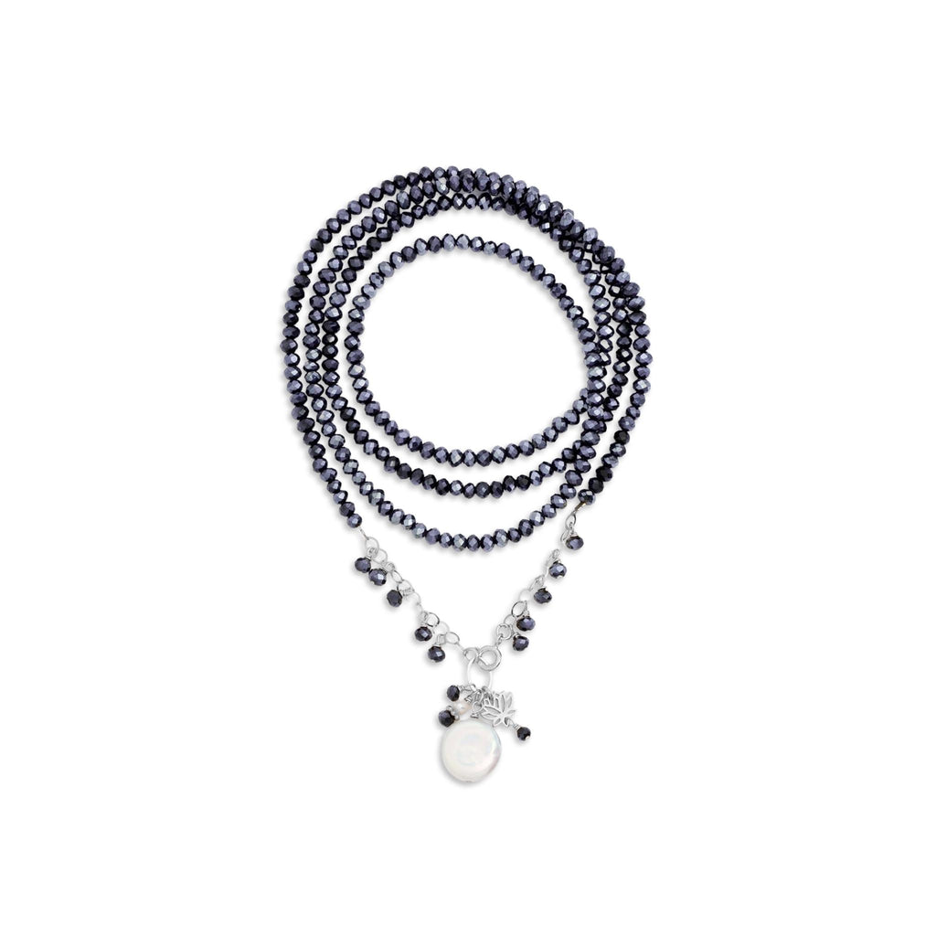 Sterling Silver Crystal Necklace/Wrap Bracelet